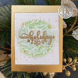 Hero Arts Graphical Wreath Wood Stamps