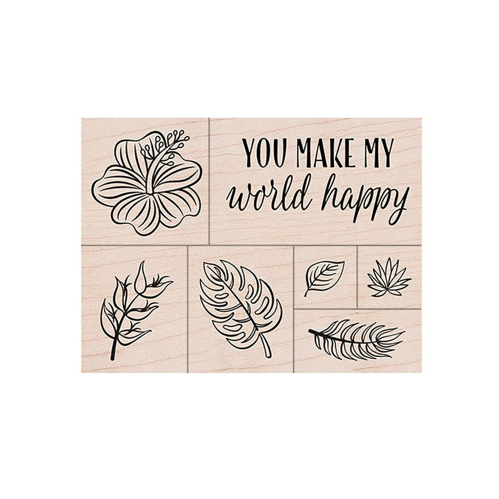 Hero Arts You Make My World Happy Woodblock Stamp
