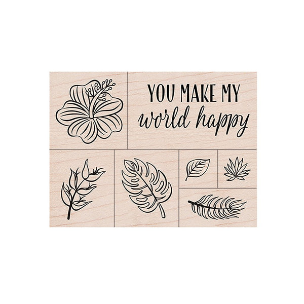 Hero Arts You Make My World Happy Woodblock Stamp
