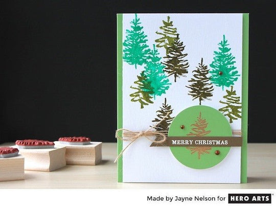Hero Arts Paintbrush Trees Wood Stamps