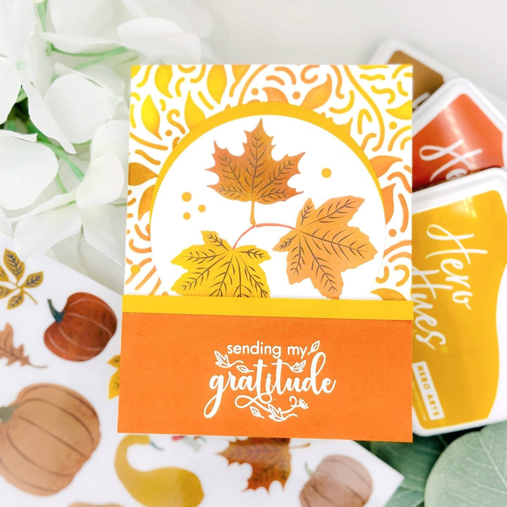 Hero Arts Pumpkin & Leaves Hero Transfers