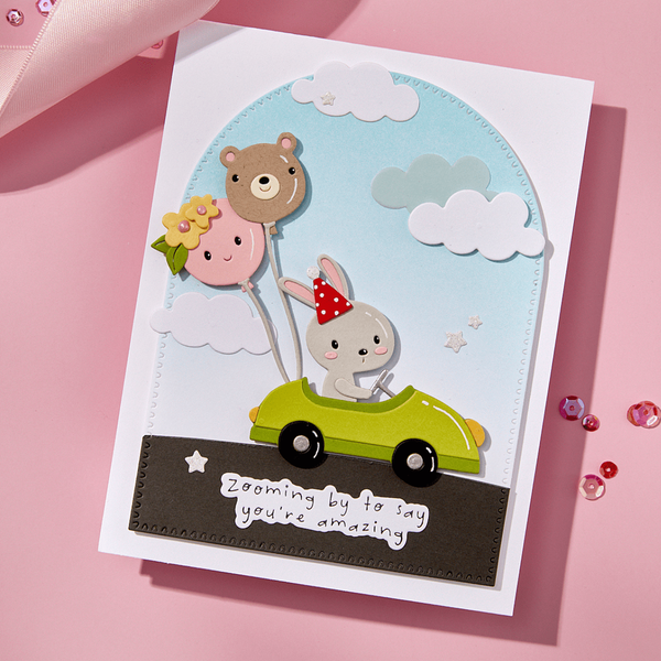Little Smiles Sentiments Press + Foil Plate & Die Set
