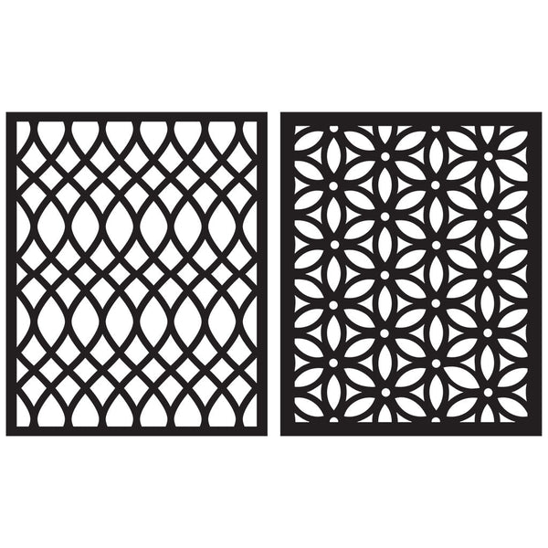 SA150 Abstract Lines Stencil Pairs - Hero Arts