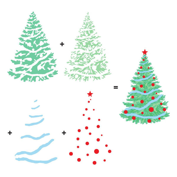 Hero Arts Color Layering O Christmas Tree Stencil