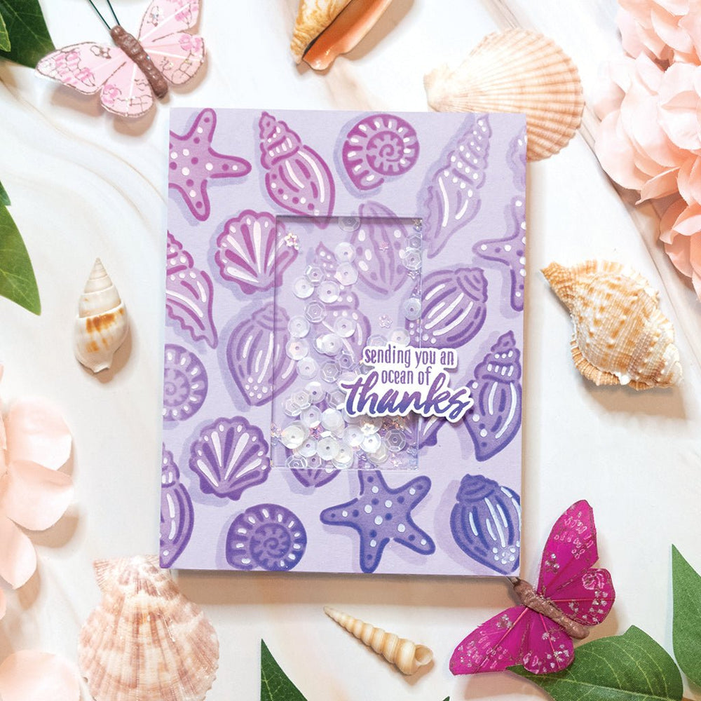 Hero Arts Color Layering Seashells Stencils