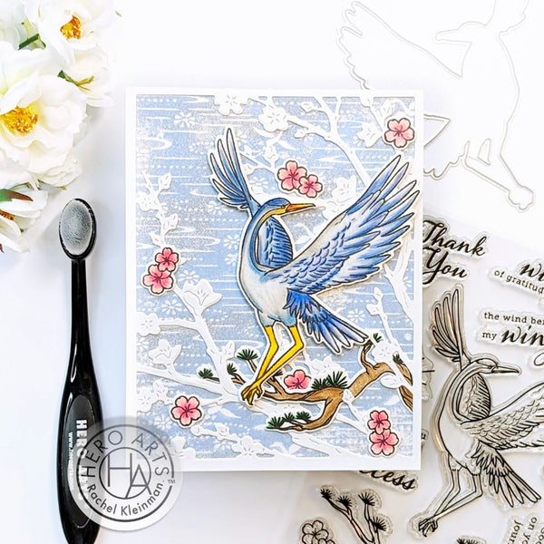 Hero Arts Crane Wishes Clear Stamps