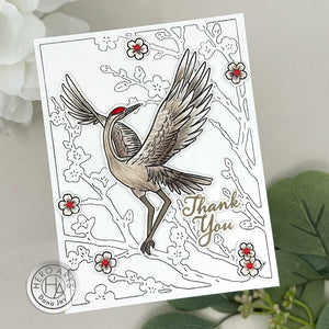 Hero Arts Crane Wishes Clear Stamps