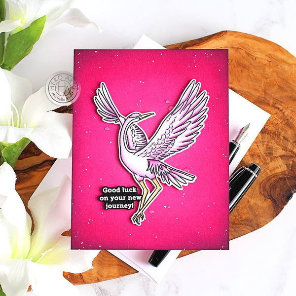 Hero Arts Crane Wishes Clear Stamps
