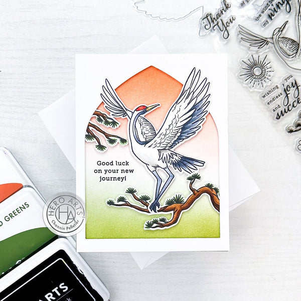 Hero Arts Crane Wishes Stamp & Die Bundle