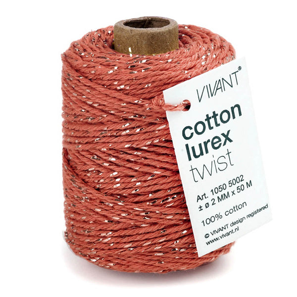 Vivant Lurex Rust Cotton Cord - 54.68 yards