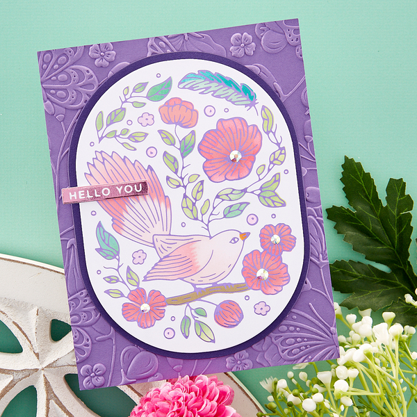 Beautiful Butterflies 3D Embossing Folder from the Stylish Ovals Collection