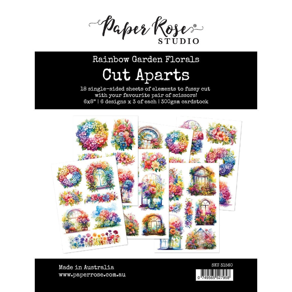 Paper Rose - Rainbow Garden Florals Cut Aparts