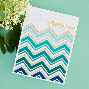 Zig Zag Chevron Etched Dies from the Photosynthesis Collection by Simon Hurley
