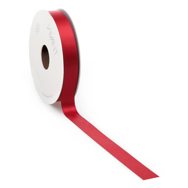 Vivant Double Face Satin Warm Red Ribbon - 27.34 yards