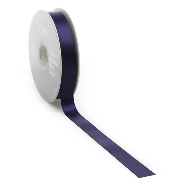 Vivant Double Face Satin Dark Blue Ribbon - 27.34 yards