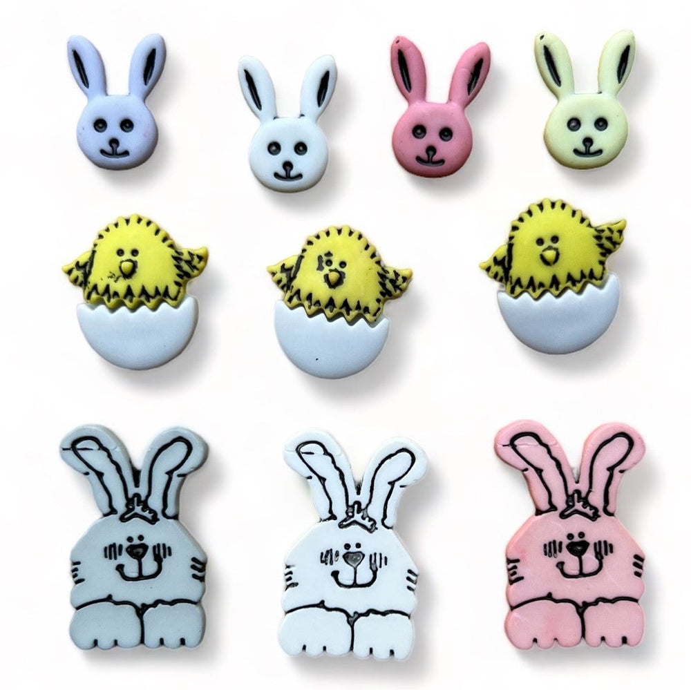Funny Bunny Buttons by Buttons Galore & More