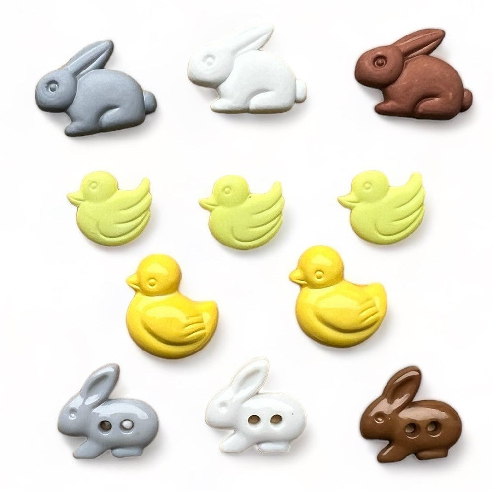 Ducks and Bunnies Buttons by Buttons Galore & More