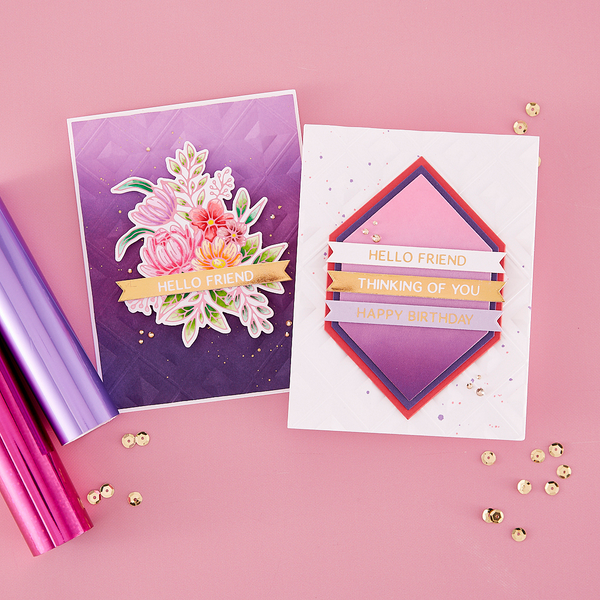 Hexi-Gem Blooms Glimmer Hot Foil Plate & Die Set from the Hexi-Gems Collection