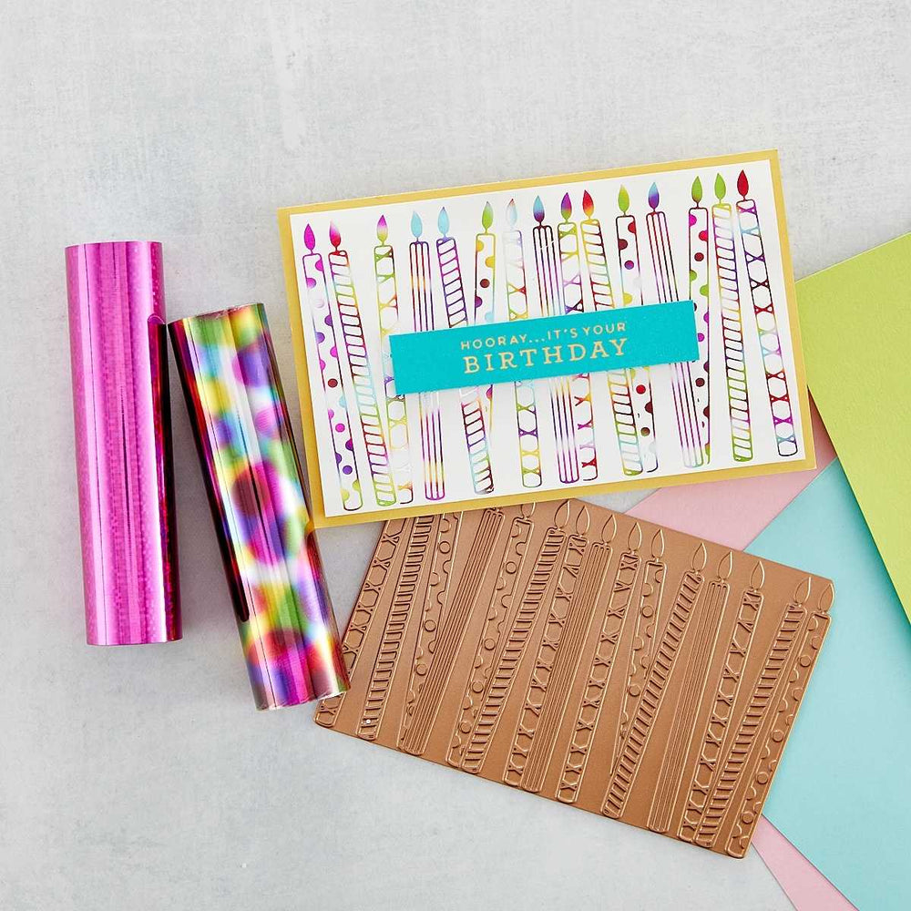 Glimmer Hot Foil Roll – Rainbow Confetti