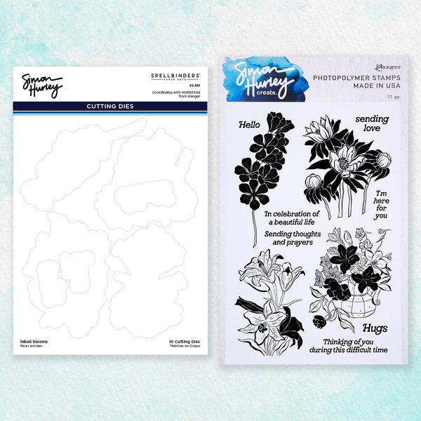 Inked Blooms Stamp and Die Set by Simon Hurley