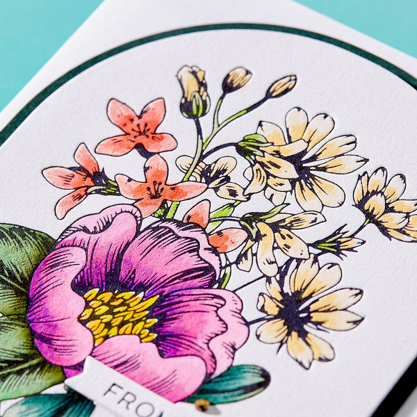 Pressed Bouquet Press Plate from the BetterPress Collection
