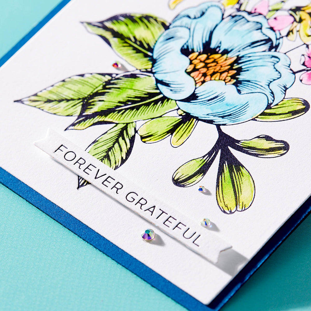 Always and Forever Sentiment Strips Press + Foil Plate & Die Set