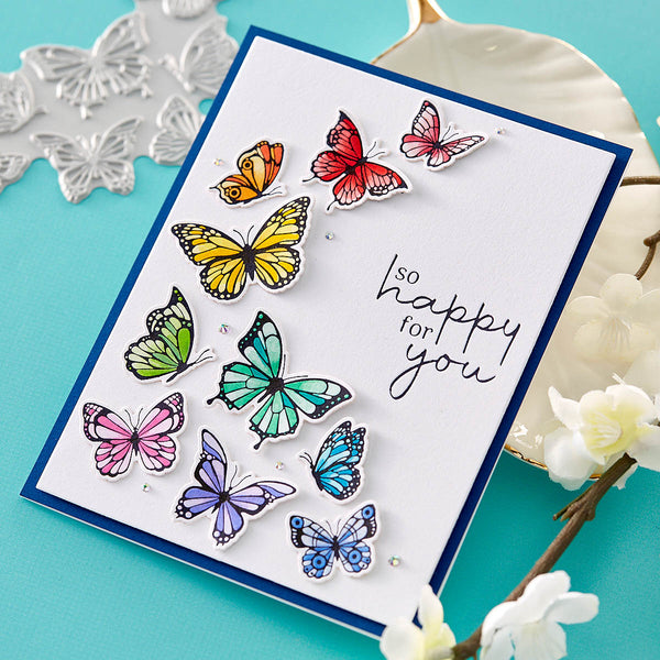 Butterfly Swirl Press + Foil Plate & Die Set