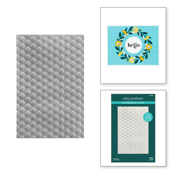  Puff Dotty 3D Embossing Folder (E3D-036) combo product image.