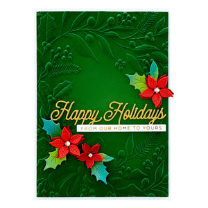 Holiday Floral Swag 3D Embossing Folder from the Christmas Collection