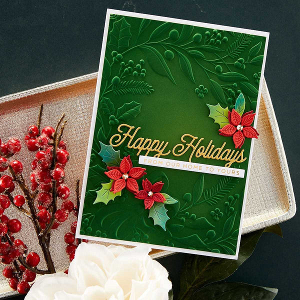 Holiday Floral Swag 3D Embossing Folder from the Christmas Collection