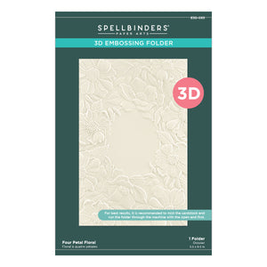 Four Petal Floral 3D Embossing Folder from the Four Petal Collection
