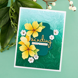 Four Petal Thank You Floral Etched Dies from the Four Petal Collection