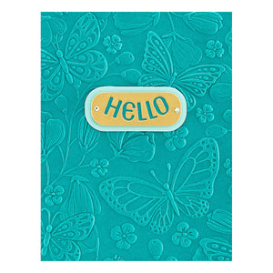 Beautiful Butterflies 3D Embossing Folder from the Stylish Ovals Collection