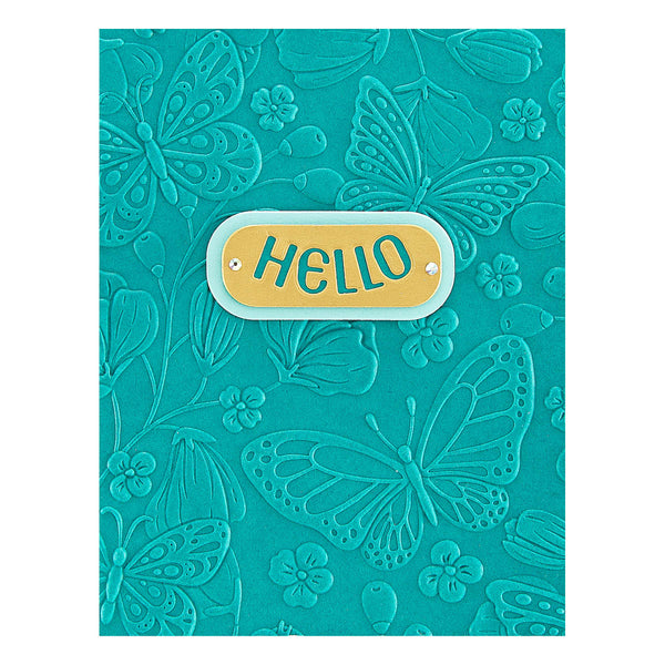 Beautiful Butterflies 3D Embossing Folder from the Stylish Ovals Collection