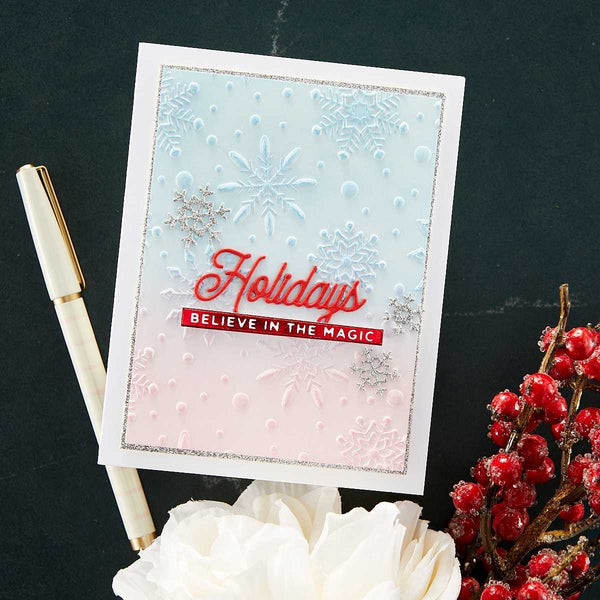 Flurry of Snowflakes 3D Embossing Folder from the Christmas Collection