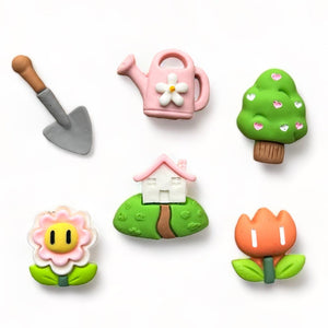 Gardening Glee Flatbackz  by Buttons Galore & More
