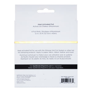 Glimmer Hot Foil 4 Rolls - Satin Metallics Variety Pack