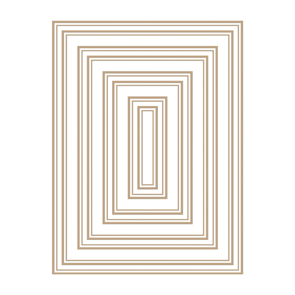 Essential Duo Lines Glimmer Rectangles Glimmer Hot Foil Plate