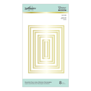 Essential Duo Lines Glimmer Rectangles Glimmer Hot Foil Plate