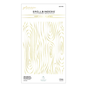 Woodgrain Background Glimmer Hot Foil Plate from Sealed for the Holidays Collection