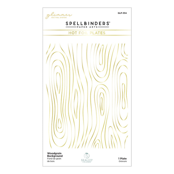 Woodgrain Background Glimmer Hot Foil Plate from Sealed for the Holidays Collection