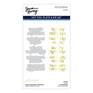 Joyful Christmas Sentiments Glimmer Hot Foil Plate & Die Set from Joyful Christmas Collection by Simon Hurley