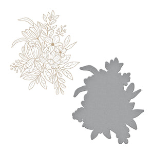 Hexi-Gem Blooms Glimmer Hot Foil Plate & Die Set from the Hexi-Gems Collection