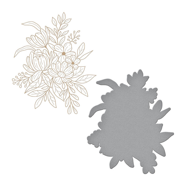 Hexi-Gem Blooms Glimmer Hot Foil Plate & Die Set from the Hexi-Gems Collection