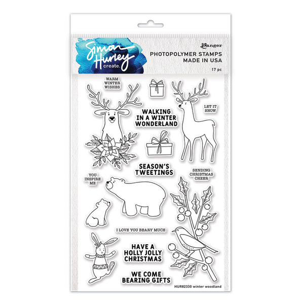Ranger Clear Stamp Set Winter Woodland by Simon Hurley create.