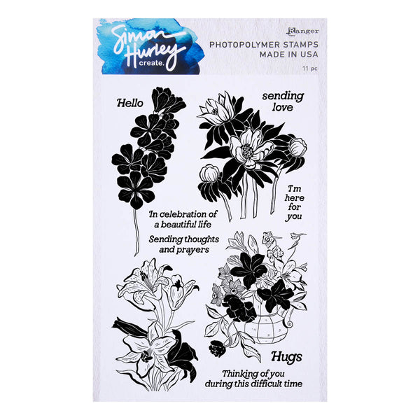 Inked Blooms Stamp and Die Set by Simon Hurley