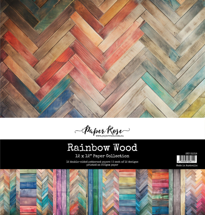 Paper Rose - Rainbow Wood 12x12 Paper Collection
