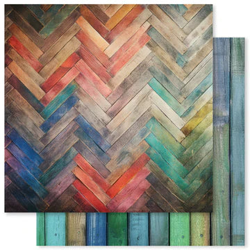 Paper Rose - Rainbow Wood 12x12 Paper Collection