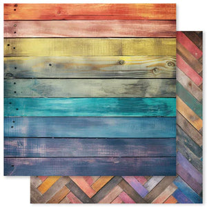 Paper Rose - Rainbow Wood 12x12 Paper Collection
