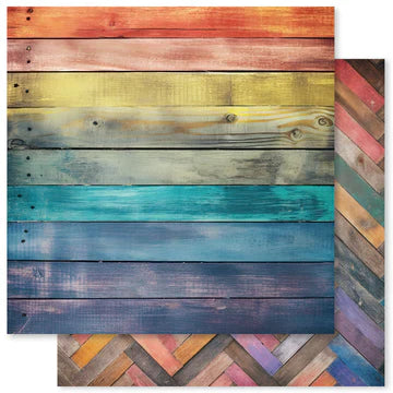 Paper Rose - Rainbow Wood 12x12 Paper Collection